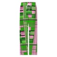 thumbnail image 4 of Plaid Pink & Green Women's Pajamas Pajama Pants Women's Sleepwear Lounge Sleep Bottoms Stretch with Pockets, 4 of 7