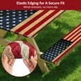 thumbnail image 4 of KENOBE 6FT Picnic Table Cover Set, Waterproof Windproof Fitted Tablecloth for 72" Tables, US Flag, 4 of 7