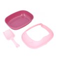 thumbnail image 3 of Caja De Arena Para Gatos, Resistente Para Evitar Salpicaduras, Práctica Caja De Arena Semicerrada, Suficiente Espacio Para Gatos Para Mascotas Pequeñas Para Perros, 3 of 7