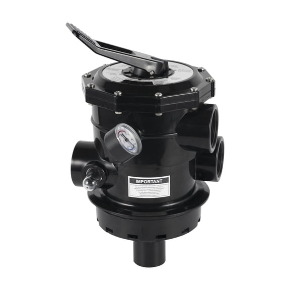 MAYGO SP071621 VariFlo Top Multi Port Valve, compatible with Hayward Pro Series Sand Filters, 2 in seven position control valve (black)