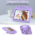 thumbnail image 2 of Kids Case for Walmart Onn 10.1" Tablet (Gen 4) 2024, Children Friendly DIY Cartoon EVA Foam Protective Handle Stand Cover for Onn 10.1 inch 4th Generation Tablet (Model: 100135925) ,Lightpurple, 2 of 8
