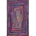 thumbnail image 2 of Indian Handmade Braided Blue Shade Multi Cotton Area Rug, Home Décor Rug, Jute Rug for Bedroom, Dining Room, living room, Doormat Rug Size - 4' x 12' (120 cm x 360 cm), 2 of 4
