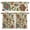 Red, variant on 3 Piece Kitchen Curtains and Valances Set Green Yellow Paisley Cafe Curtains 24 Inch Length Vintage Boho Floral Botanical Valance & Tier Curtain for Living Room Bedroom Small Window 54"x18"+27"x24"*2
