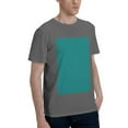 thumbnail image 2 of Bingfone Teal Men'S Loose Fit Short-Sleeve Pocket T-Shirt, 2 of 7