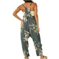 thumbnail image 3 of Dyegold Jumpsuits for Women Casual, Womens Jumpsuits Summer Floral Printed Baggy Loose Wide Leg Trouser Overalls Casual Stretch Sleeveless ​V Neck ​Rompers, 3 of 5