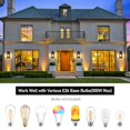 thumbnail image 4 of Farol de Pared Exterior BesLowe Negro Mate Paquete de 2 Resistente al Agua, 4 of 9