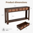 thumbnail image 3 of AKDSteel 54-Inch Long Console Table, Wooden Entryway Table With 2 Drawers And Open Storage Shelf For Hallway Or Living Room, 3 of 9
