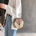 thumbnail image 2 of Straw Bag Crossbody Bag for Women, GMYLE Woven Straw Rattan Handbag Shoulder Bag Chain Mini Bag Tassel Fashion Spring Summer Travel Shopping Beach Picnic, Gift for Mother Wife Girlfriend (Brown), 2 of 5