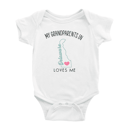 

My Grandparents In Delaware Loves Me Baby Bodysuits Unisex 0-3 Months