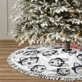 thumbnail image 3 of Christmas Tree Skirt, Cartoon Cute Husky Dog Christmas Tree Decorations Indoor, Tree Skirts Mat With Tassel Trim for Halloween New Year Holiday Christmas Party Decor 30 Inches, 3 of 7