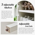 thumbnail image 6 of SinCiDo 71" Arched Shoe Storage Cabinet, Wooden Shoe Organizer Rack for 28 Pairs, 7 Tier, 3 Adjustable Shelves, 6 of 7