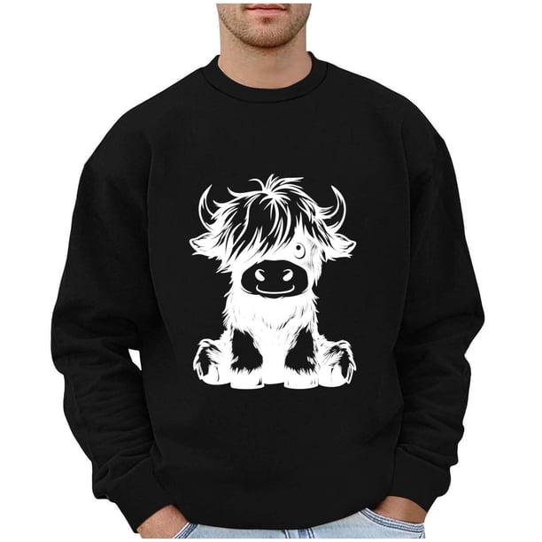 Blusas y camisas de manga larga con cuello redondo para hombre, estilo casual, con estampado de moda, de poliéster.