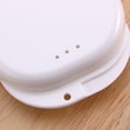 thumbnail image 4 of Retainer Case With Vent Holes and Hinged Lid Snaps Mouth Guard Case Orthodontic Dental Retainer Box Denture Storage Container (White), 4 of 7