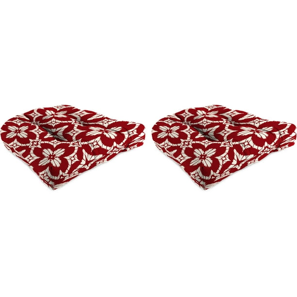 Jordan Manufacturing Outdoor Patio Wicker Chair Cushion, Aspidora Apple