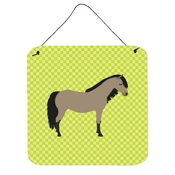Carolines Treasures BB7736DS66 Welsh Pony Horse Green Wall or Door Hanging Prints, 6 x 6 in.