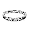 thumbnail image 2 of Trendy Greek Key or Meander Band Sterling Silver Ring-10, 2 of 7