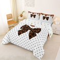 thumbnail image 2 of Manfei Leopard Print Bowknot Full Size Comforter Sets,Cute Polkadot Bedding Comforter Set,Polkadot Reversible,3-Piece,1 Comforter and 2 Pillowcases, 2 of 7