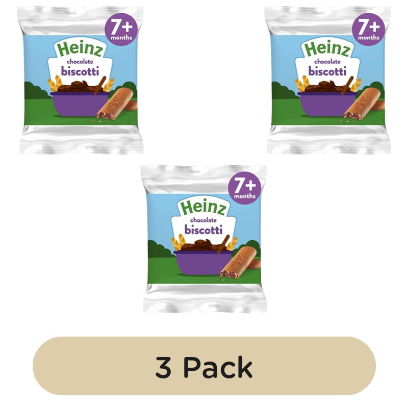 Heinz So Yummy Chocolate Biscotti Baby Food Snacks 7+ Months 60g, British Import (Pack of 3)