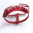 thumbnail image 7 of Spiked Studded Leather Puppy Dog Harness Vest for Small Breeds Red, 7 of 7