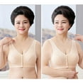 thumbnail image 2 of Baywell Women's Front Closure Cotton Bra Button Snap Closure Comfort Wireless Pure Bras Full Coverage Wirefree Push Up Bralettes Skin 40/90BC, 2 of 7