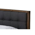thumbnail image 4 of Baxton Studio Jupiter Mid-Century Modern Gray Fabric Upholstered Button-Tufted Full Size Platform Bed, 4 of 7