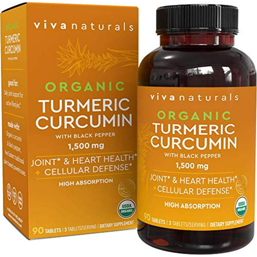 Organic Turmeric Curcumin Supplements with Black Pepper for Better ...