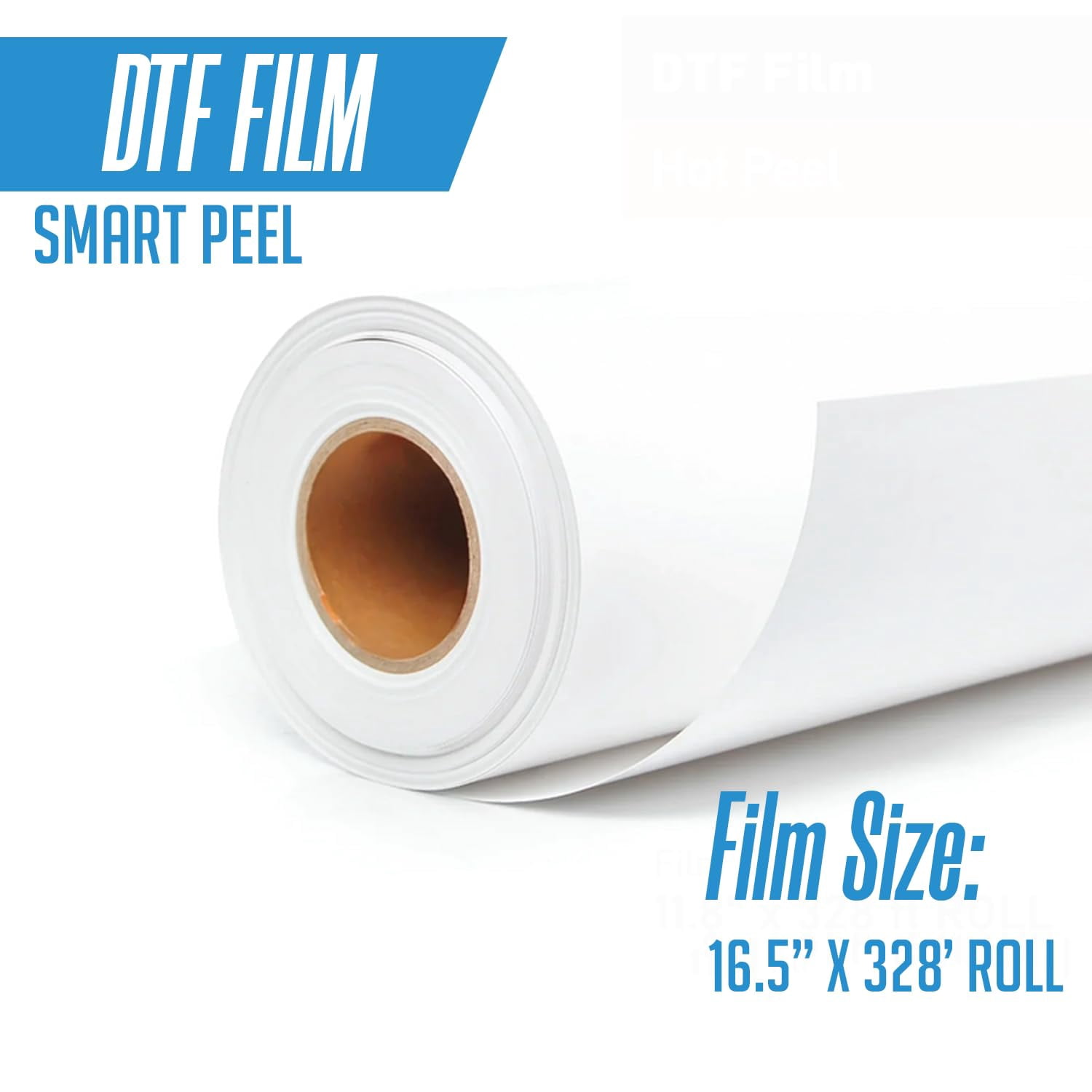 DreamController Smart Peel DTF Transfer Film Roll 16.5" x 328' - Premium Matte Direct to Film Transfer Film, 75µm Thickness, Ideal for T-Shirts & Fabrics, Smart Peel Technology, Durable & HQ