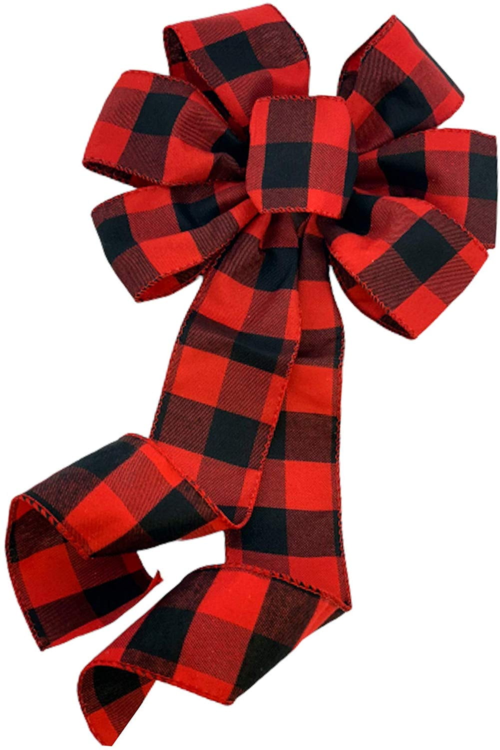 buffalo-plaid-christmas-wreath-bow-10-wide-18-long-pre-tied-bow