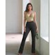 thumbnail image 4 of Pantalones de yoga para mujer, de canalé, sin costuras, para entrenamiento, cintura alta, pantalones acampanados, leggings acampanados, 4 of 5