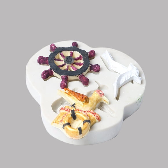 Moule Style Marin Outil de Décoration DIY Moule à Gâteau en Silicone pour Cuisson Fondant Cupcake Dessert05
