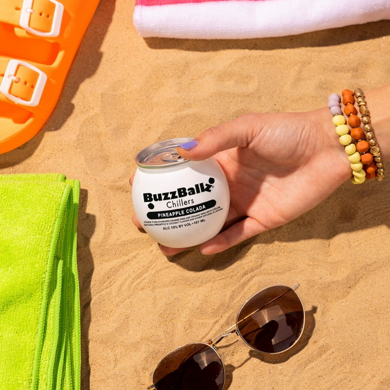 BuzzBallz Chillers Pineapple Colada, 187 mL Can, ABV 15% - Walmart.com