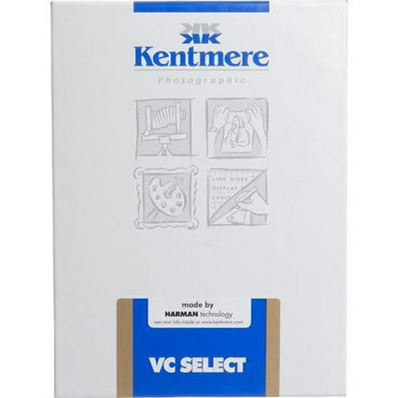 Kentmere VC Select, Variable Contrast Medium Weight RC Glossy Paper, 5x7", 100 Sheets