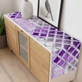 thumbnail image 4 of Purple Morocco Table Runner - 70 Inch Long, Kitchen Dining Table Runner Dresser Scarves, Rustic Country Smear Street Mottled Art Farmhouse Decor for Coffee Tables Wedding Party Banquet, 4 of 8