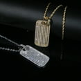 thumbnail image 3 of New Iced Out Bling Sparking 5A Cubic Zirconia Full Paved Charm Geometric Rectangle Men Hip Hop 14K Yellow Gold Pendant Necklaces Jewelry, 3 of 8