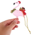 thumbnail image 3 of Adornos navideños de flamencos creativos, colgantes de flamencos de resina roja de sandía, decoraciones para árboles, adornos colgantes decorativos, decoración colgante de flamencos, 3 of 5