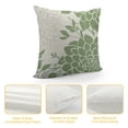 thumbnail image 4 of Nawypu Sage Green Pillow Covers Dahlia Flowers and Grey Leaf Throw Pillowcase Decorative Room Spring Summer Green Flowers Cushion Cover for Patio Sofa Bedroom Indoor Outdoor Party, 4 of 5