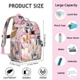thumbnail image 5 of Abstract Floral Watercolor Student Backpack Spacious Adjustable Shoulder Straps Chest Buckle Water-resistant Lightweight School Backpack for Student and Students, 5 of 5