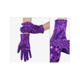 thumbnail image 3 of INSPIRE CHIC Women's Sequin Wrise Gloves Female Full Finger Sparkly Dance Sleeves for Female Party Banquet Costume Prom Dress Purple, 3 of 5