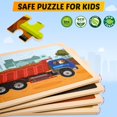 thumbnail image 2 of Puzles de madera para vehículos LACCHOUFEE para niños de 3 a 5 años, paquete de 4, 2 of 7