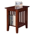 thumbnail image 3 of Leo & Lacey Solid Wood Chair Side Table with Sturdy Leg in Walnut, 3 of 4