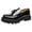 Black, variant on Loafers for Men for Business Work Fashion Chunky Platform Rond Toe Slip on Dress Shoes with Non Slip Lug Sole Patent Leather