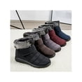 thumbnail image 2 of YAZI Women Winter Mid Calf Snow Boots Warm Faux Fur Lined Waterproof Non-Slip Flat Shoes/Brown, 2 of 9