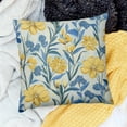 thumbnail image 2 of Autua Spring Pillow Covers, Watercolor Blue and Yellow Flower Decorative Throw Pillows,Vintage Plant Floral Summer Seasonal Outdoor Decor Pillowcase Cushion Cover for Couch Sofa 22x22in, 2 of 5