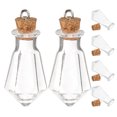 thumbnail image 4 of Kit de 6 mini botellas de vidrio con mensaje de tesoro, colgantes, viales transparentes con corchos, frascos de muestra vacíos en miniatura., 4 of 8