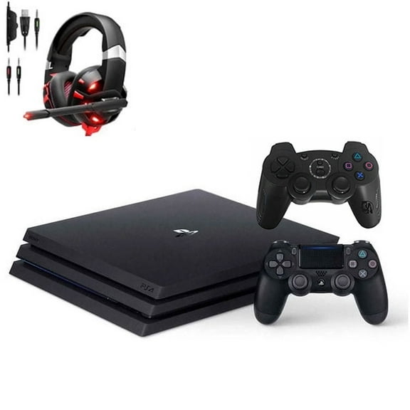 Pre-Owned Sony PlayStation 4 Pro 1TB Gaming Console Black with 2 Controller Included BOLT AXTION ( )