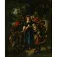thumbnail image 3 of Narcisse-Virgile Diaz de La Peña 20x23 Black Modern Framed Museum Art Print Titled - Descent of the Bohemians (C. 1860), 3 of 5