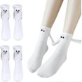 thumbnail image 2 of Magnetic Holding Hands Socks for Women Men, Kids Funny Sock for Couple,Kid Magnetic Socks for Friends and Family, 2 of 5