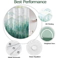 thumbnail image 6 of Teal Misty Forest Shower Curtain Ombre Nature Tree Plants Shower Curtains Fabric Waterproof Mountain Shower Curtain Sets for Bathroom Bath Decor with 12 Hooks (Teal1, 72'''' × 72''''), 6 of 6