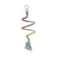 thumbnail image 3 of Bird Rope Parrot Swing Rope colgando loro de pie de pie para masticar Juguete para pinzones pequeños a regulares pájaros de aves de tamaño regular Colgante de metal de 80 cm, 3 of 8