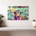 thumbnail image 2 of Elephant Stock Colourful Highland Cow Wall Art - Horizontal Canvas Wall Art - Living Room Wall Decor - Animal Canvas - Gray And Brown Decor - 12" x 8", 2 of 8
